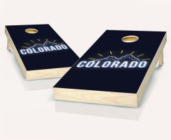 "Colorado Neon Sign" Cornhole Set
